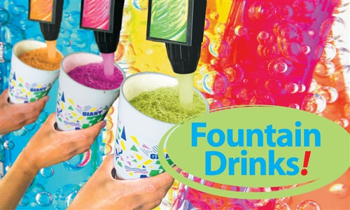 Ceiling Dangler Mobile Sign-Fountain Drinks
