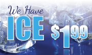 Ceiling Dangler Mobile Sign-We Have Ice with Custom Price