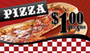 Ceiling Dangler Mobile Sign-Pizza with Custom Price
