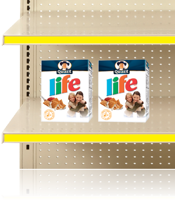 Price Channel Molding Shelf Strips- Yellow -48" W x 1.25" H-100 pieces - screengemsinc