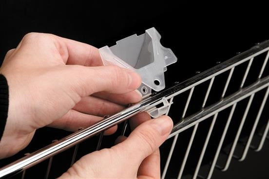 Self-Piercing Covered Price Label Tag Holder for Wire Fixtures-2"W x 1.25"H- 50 pieces