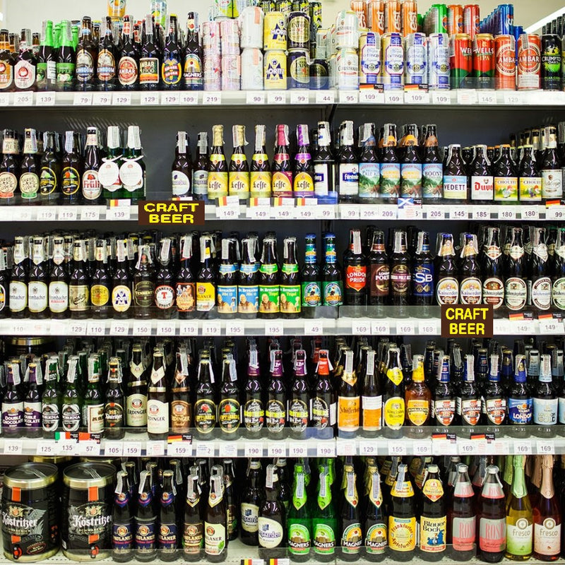 Craft Beer Price Channel Shelf Molding Tags-3"-50 pieces