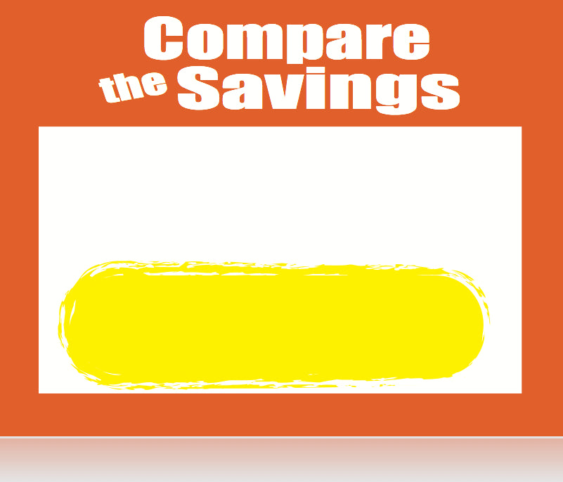 Compare the Savings Shelf Signs Price Cards-1 UP Laser Compatible