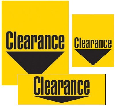 Clearcase Sign Clearance Big Format Sign Kit-Yellow 36 pieces — screengemsinc