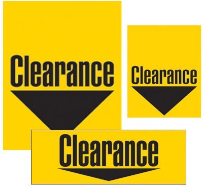 Clearance Big Format Sign Kit-Yellow 36 pieces