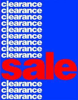 Clearance Standard Poster- Floor Stand Stanchion Sign 