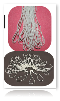 Elastic Tag Ties Loops  4" Elastic Loop -500 pieces