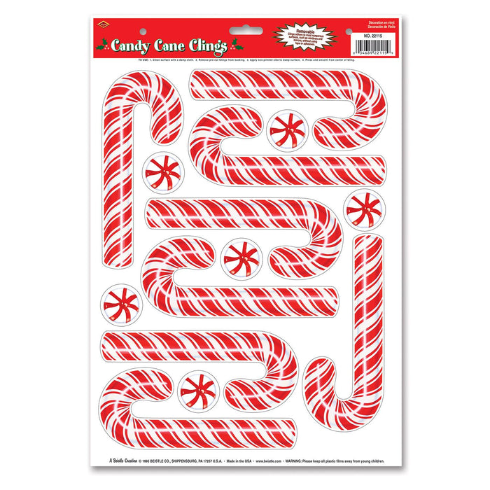 Christmas Static Clings -12 sheets per pack