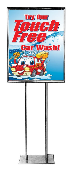 Car Wash Floor Stand Sign Standard Poster-Touch Free