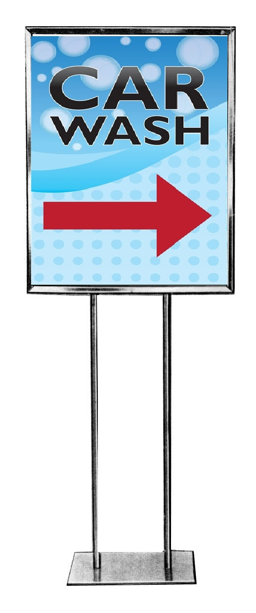 Car Wash Floor Stand Sign Standard Poster-Arrow