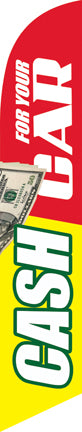 Cash for your Car Feather Flag -Two Designs