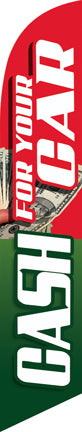Cash for your Car Feather Flag -Two Designs