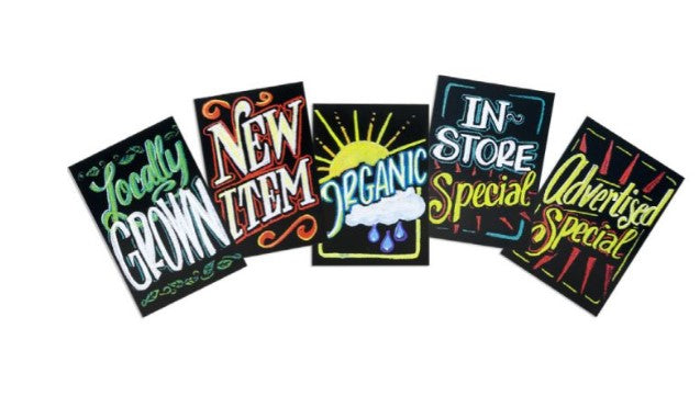 Chalkboard Sign Topper Set- 25 pieces