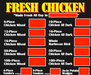 Fried Chicken Menu Board