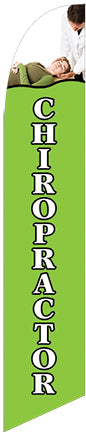 Chiropractor Feather Flag-Green