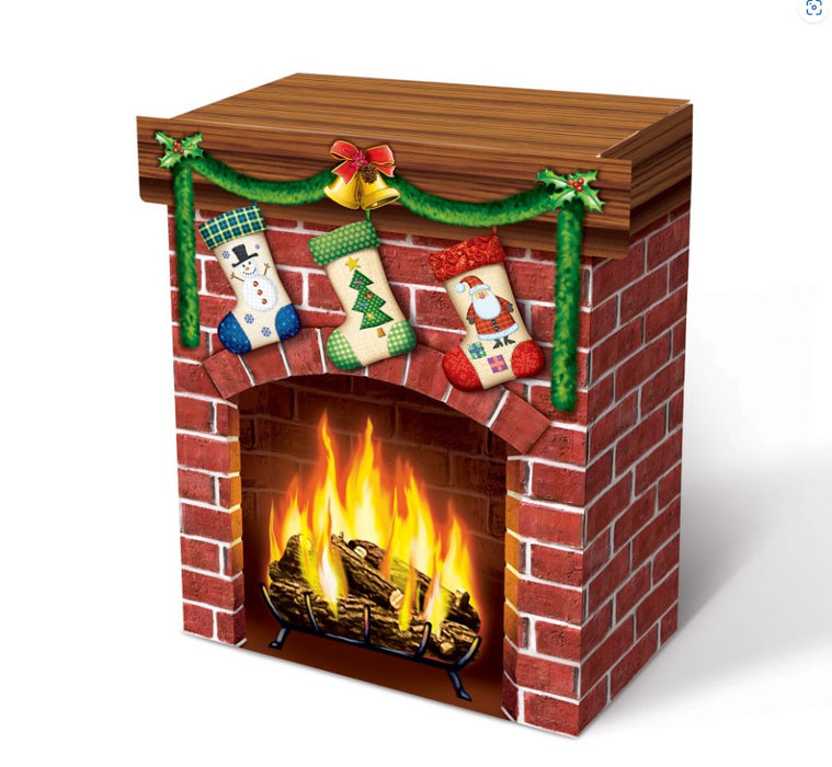 Christmas Fireplace Display Props- 4 pieces