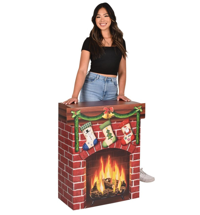Christmas Fireplace Display Props- 4 pieces