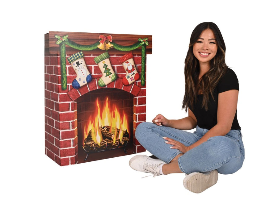 Christmas Fireplace Display Props- 4 pieces