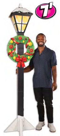 7' Tall Christmas Lamp Post Display Props- 4 units