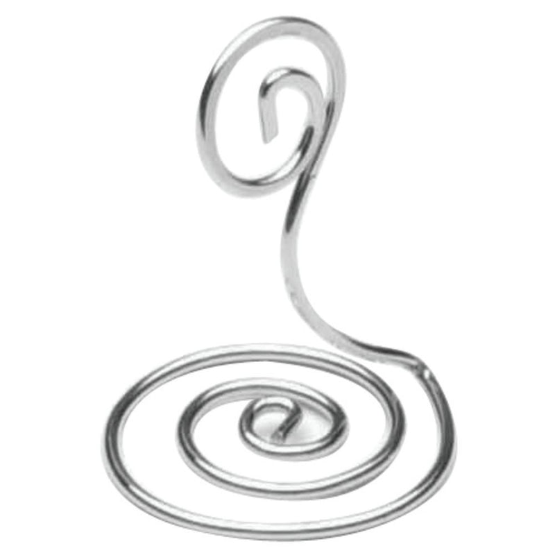 Chrome Spiral Sign / Deli Tag Holders- 3'H