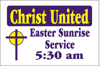 Lawn-Yard Signs for Churches-Custom Printed-24 W" x 18"H