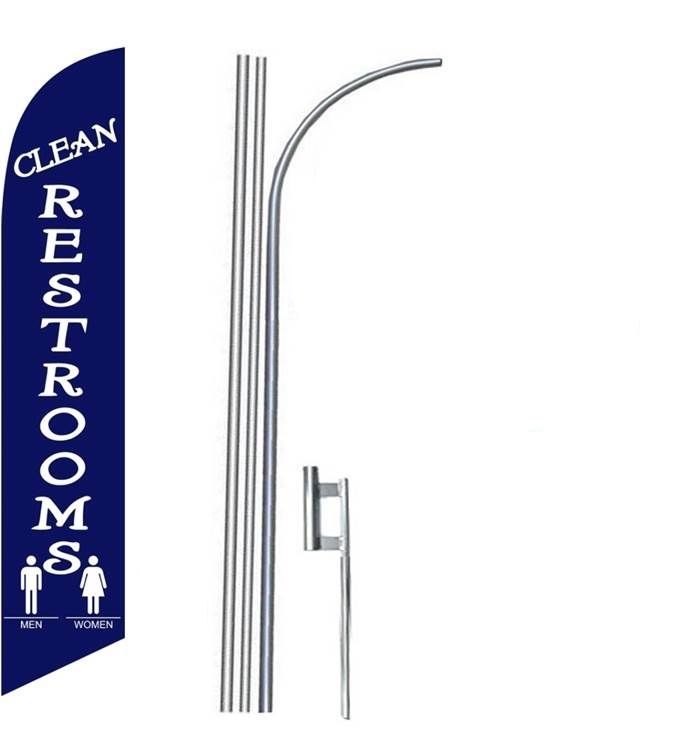 Clean Restrooms Feather Flag Kit
