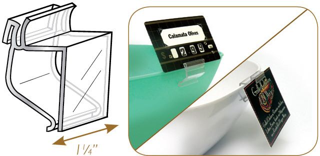 Clear Plastic 2-Way Sign Holders-50 pieces