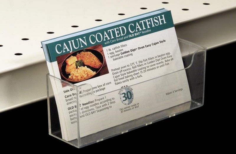 Clear Acrylic Recipe Boxes for Gondola- 10 pieces