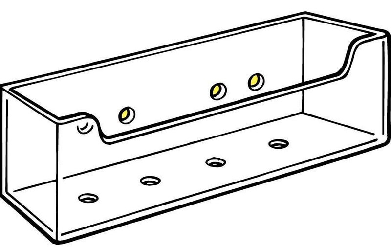 Clear Acrylic Recipe Boxes for Gondola- 10 pieces