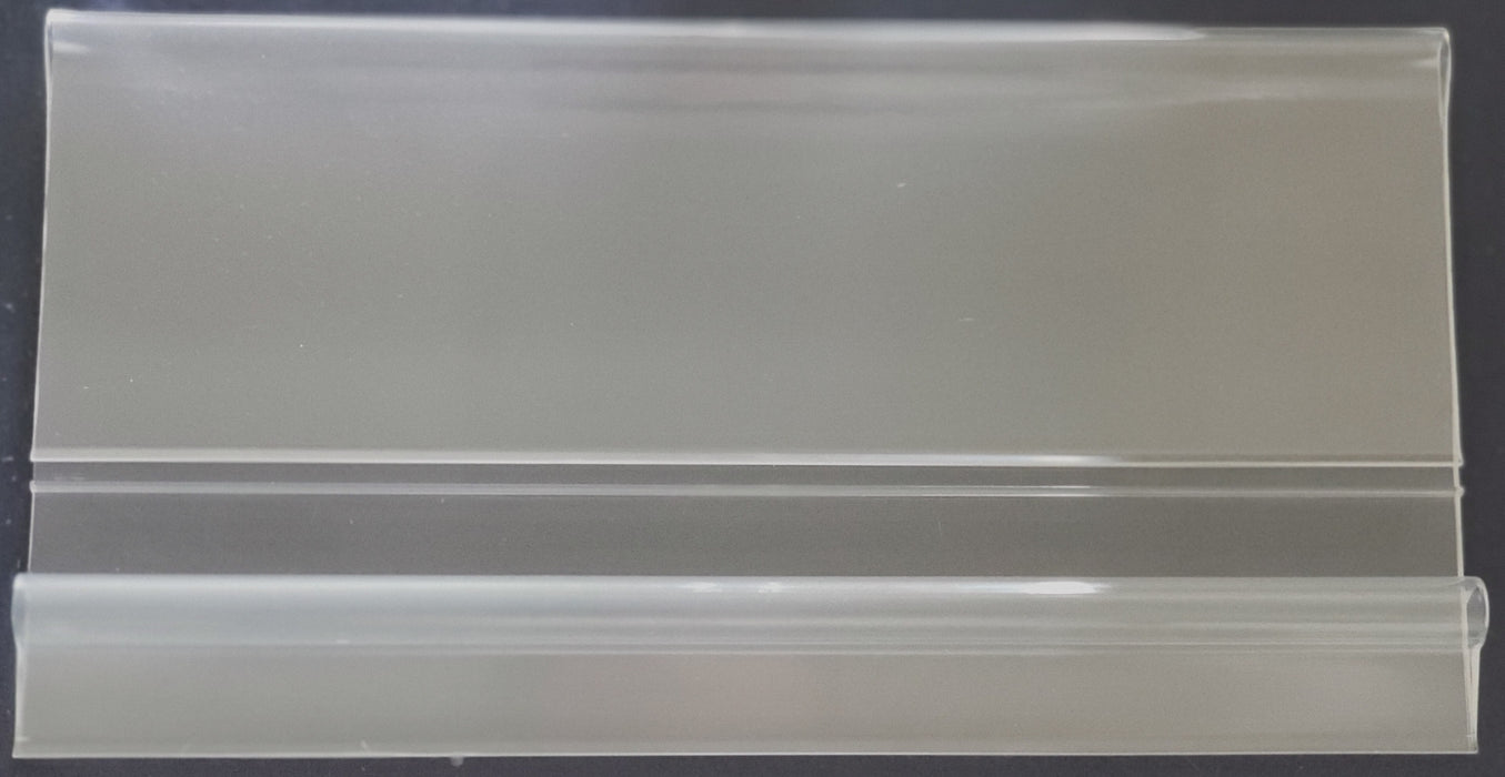 Clear Plastic Snap-On Covered Face Sign Holders for Wire Shelves-11"x 3.5"