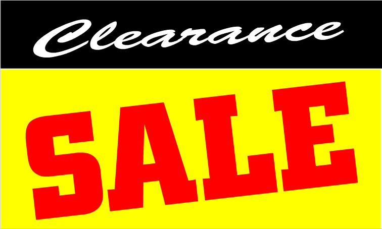Clearance Sale Retail Shelf Signs 11X 7