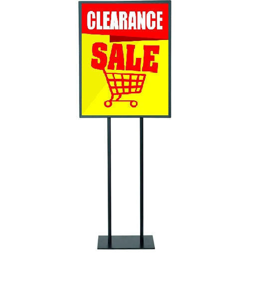 Clearance Sale Standard Poster-Floor Stand Stanchion Sign-22" x 28"