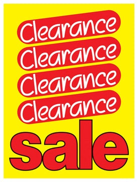 Clearance Sale Retail Shelf Signs price cards