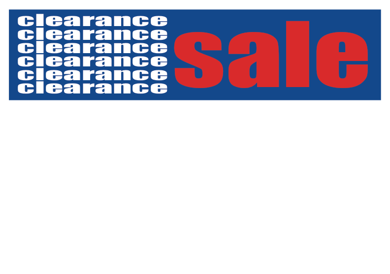Clearance Sale Shelf Signs-Retail Price Cards