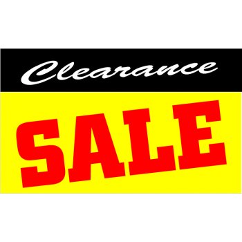 Clearance Sale Window Signs Poster-48" W x 36" H