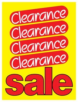 Mini Clearance Retail Sale Sign Kit