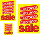 Clearance Sale Retail Sale Event Sign Kit 