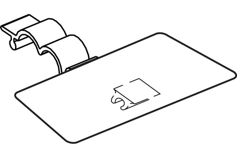 Clear Plastic Double-Wire Shelf Label Holder With Snap Lock Closure 