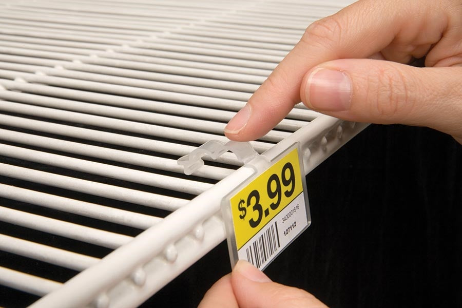 Label Holder for Double Wire Shelf - 2 1/4