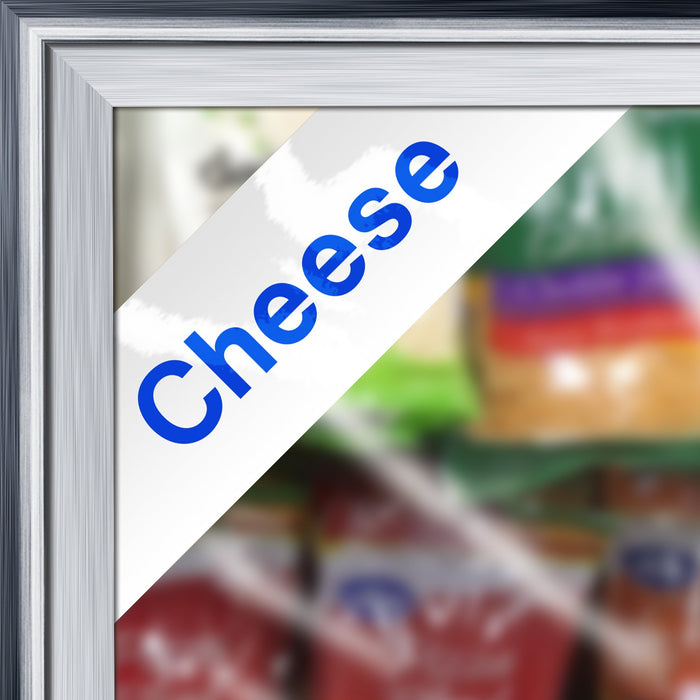 Cooler Door Decal Clings- Cheese-Blue