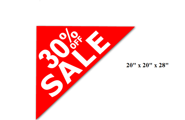 30% Off Sale Corner Window Sign
