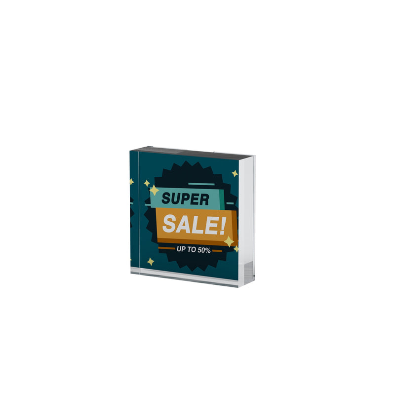 Countertop Block Acrylic Sign Holders-5 pieces