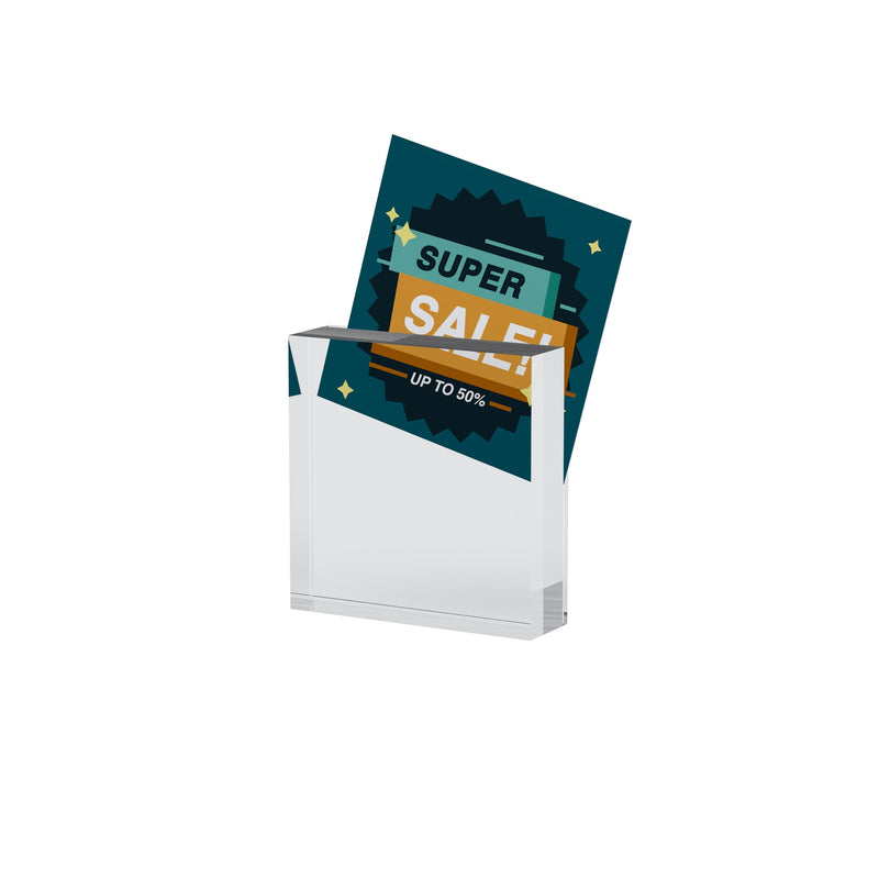 Countertop Block Acrylic Sign Holders-5 pieces