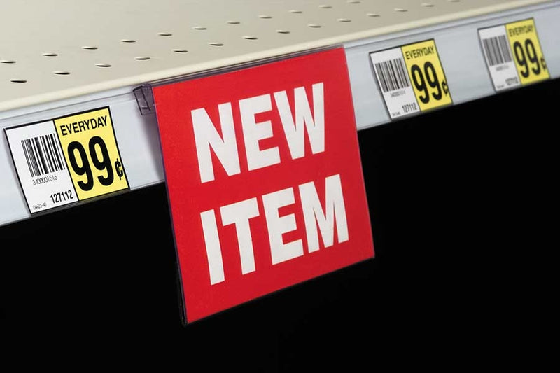 Covered Face Hinged Sign Holders for Data Strips Price Channels-50 pieces