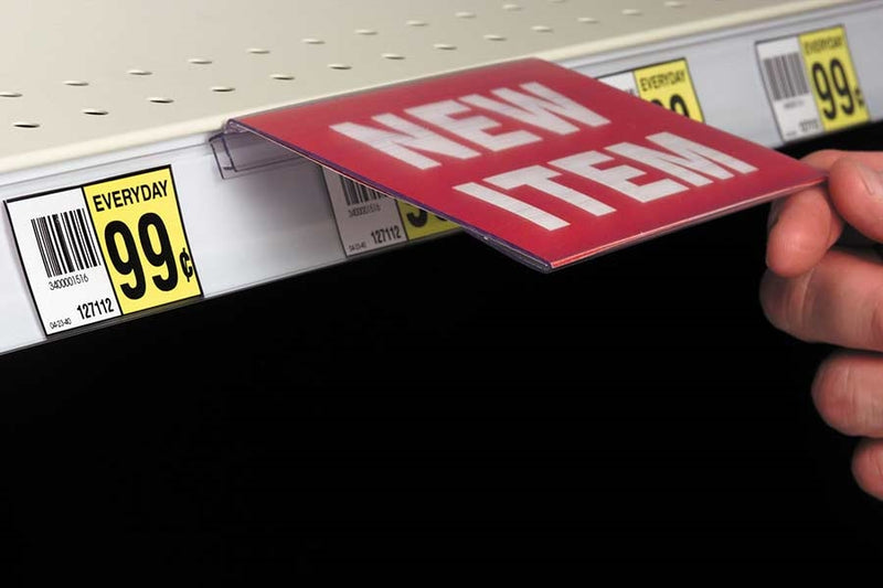 Covered Face Hinged Sign Holders for Data Strips Price Channels-50 pieces