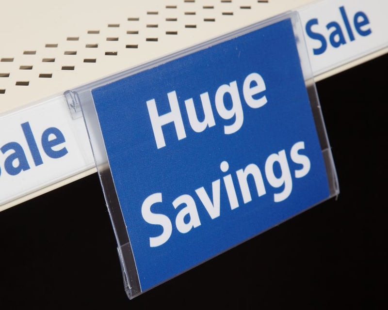 Covered Face Hinged Sign Holders for Data Strips Price Channels-50 pie ...