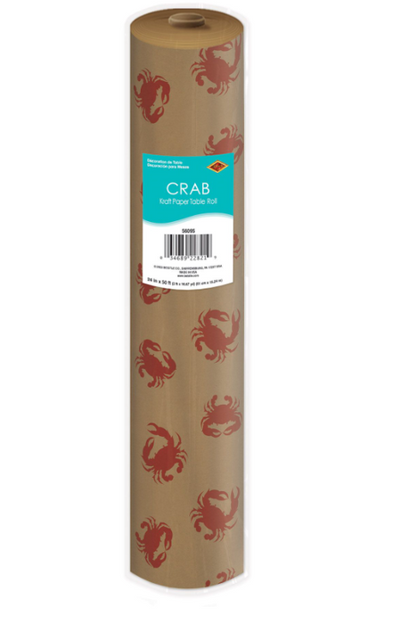 Crab Kraft Paper Table Rolls- 6 rolls