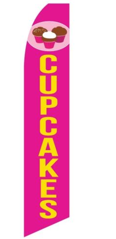 Cupcakes Feather Flag Kit-Pink