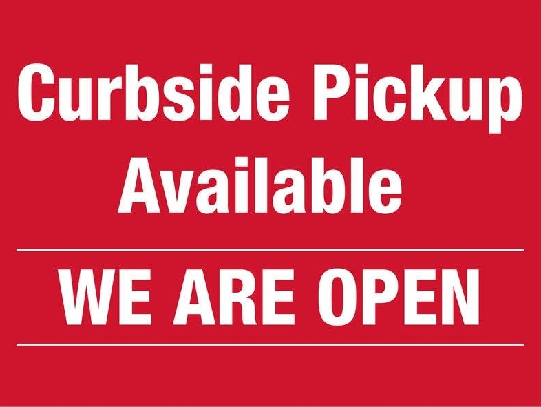 Curbside Pick Up Available Lawn Yard Signs-24"W x 18"H