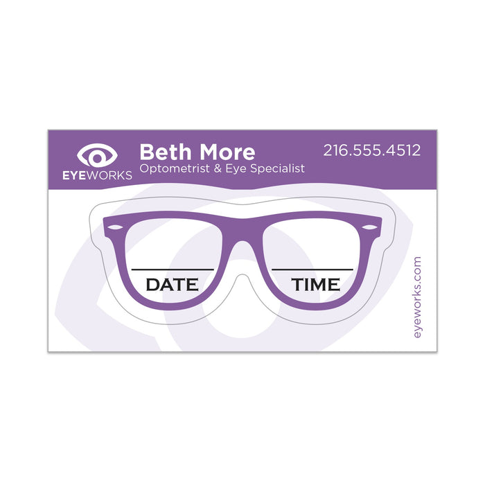 Custom Printed Healthcare Appointment Reminder Cards w/Peel Off Stickers